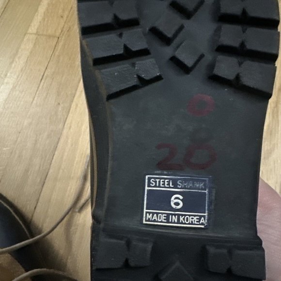 Lands End Size 6 Womens Leather & Rubber Thinsulate Lace Up Duck Boots Steel - Picture 11 of 16